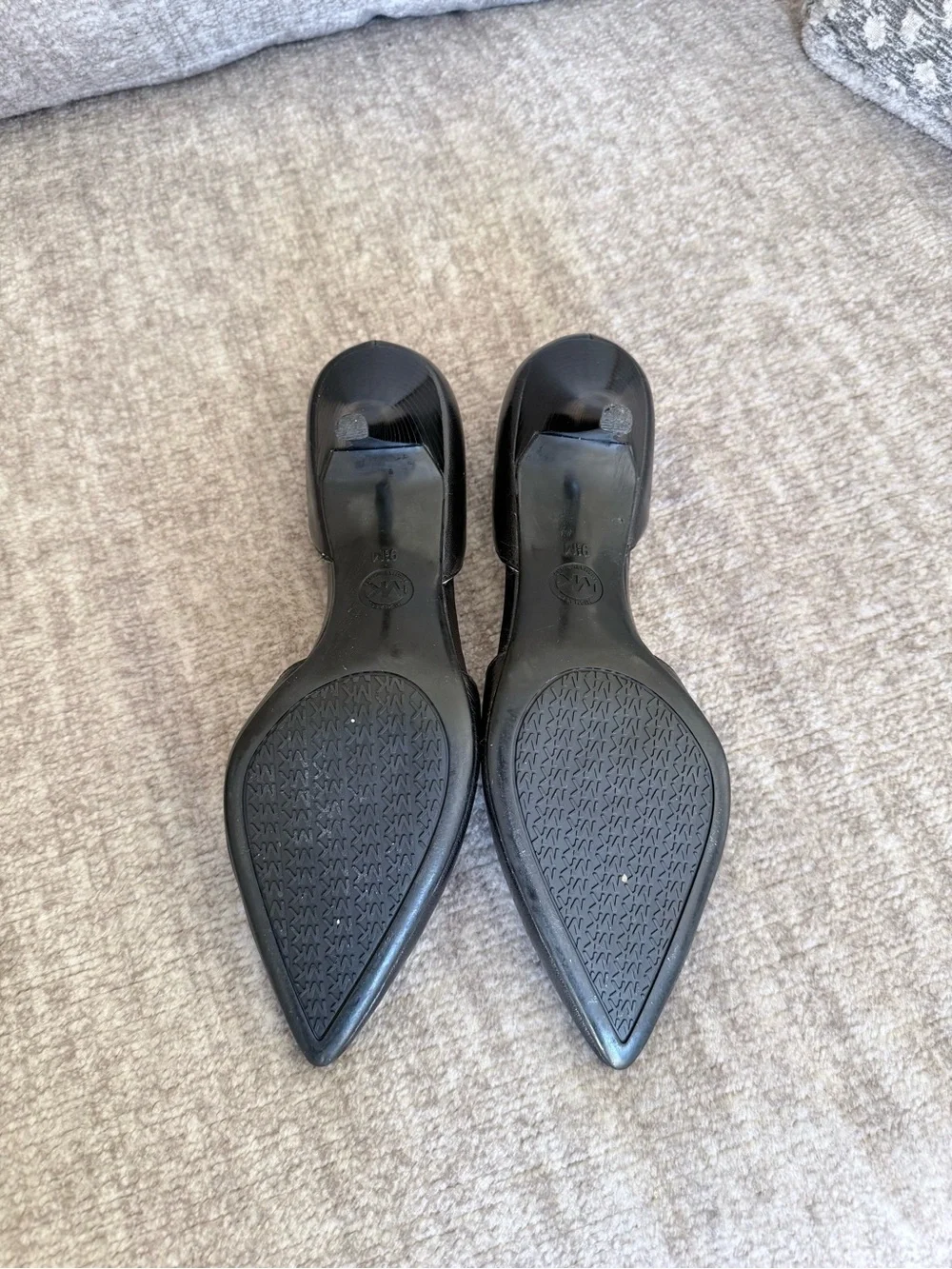 Michael Kors Black Pointed-Toe D'Orsay Heels